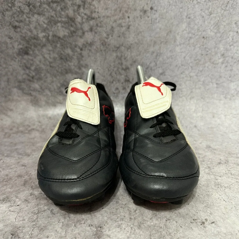 Puma Esito Finale I FG Soccer Cleats Mens 8 Black White Red Fold Over Tongue FG